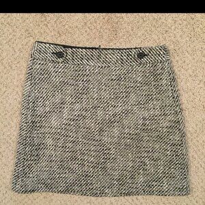 Loft Skirt Size 10 Short Lined Black White A-line